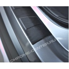 Накладка на задний бампер (carbon) Mitsubishi Outlander III FL (2015-)